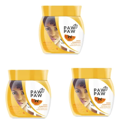 Kit 3 Creme Clareador Paw Paw Com Extratos De Mamão 120ml
