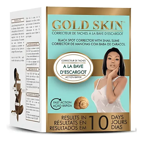 Creme Clareador Gold Skin Com Baba De Caracol 140ml
